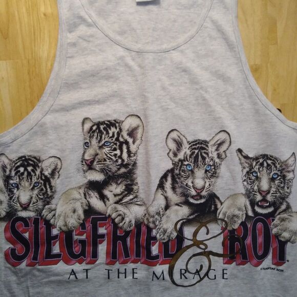 Vintage Siegfried & Roy Mirage Tiger King Joe Exotic Tank Top - Picture 1 of 9